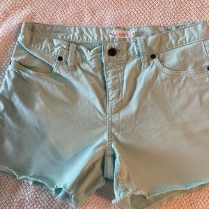 Carve Designs Oahu 4” twill short - Seafoam light green - size 4